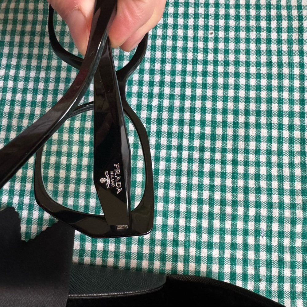 Prada Black Oversized Cat-Eye Glasses - Picture 8 of 9